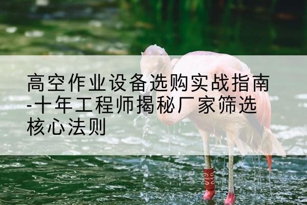 阿荣旗剪叉式升降机厂家-高空作业设备选购实战指南-十年工程师揭秘厂家筛选核心法则